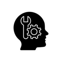 competence motivation black glyph icon free vector